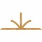 Ekena Millwork Richland Rough Sawn Timber Gable Bracket, Western Red Cedar, 96"W x 40"H x 4"D x 4"F, 10/12 Pitch GBW096X40X0404RIC00RWR - alternate 1